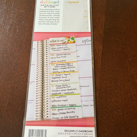 Erin Condren Bundle: vegan leather weekly planner, 3 Snap in Dashboards, pouch - Picture 11 of 16